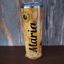 Load image into Gallery viewer, Sunflower Wood Grain Tumbler